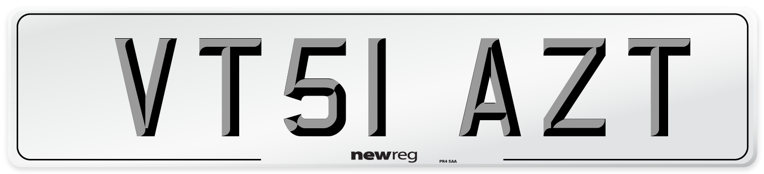 VT51 AZT Number Plate from New Reg